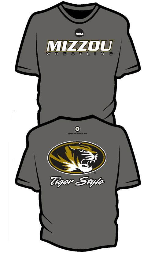 NCAA MIZZOU Wrestling Short Sleeve T-Shirt, color: Smoke Grey
